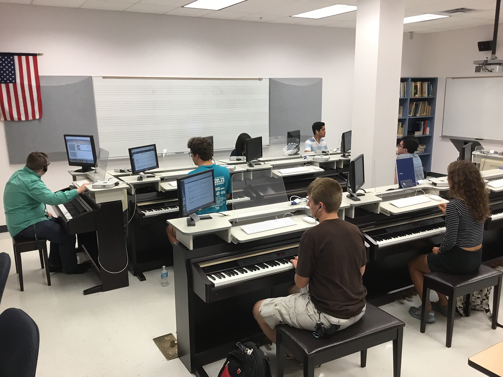 Students at work using Macs in Lab